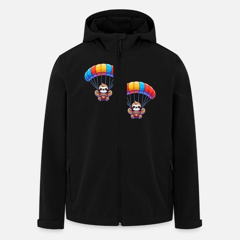 Parachute paresseux 2 - Veste softshell homme en polyester recyclé Stanley/Stella - noir