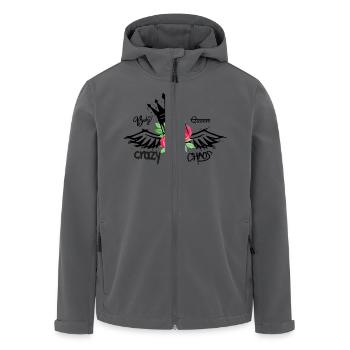 Verrückt vor Liebe – Rosen Graffiti Kunst Design - Recycelte Männer Softshell-Jacke von Stanley/Stella - Schwarz - Vorne - AI Model Male 185 light (185cm)