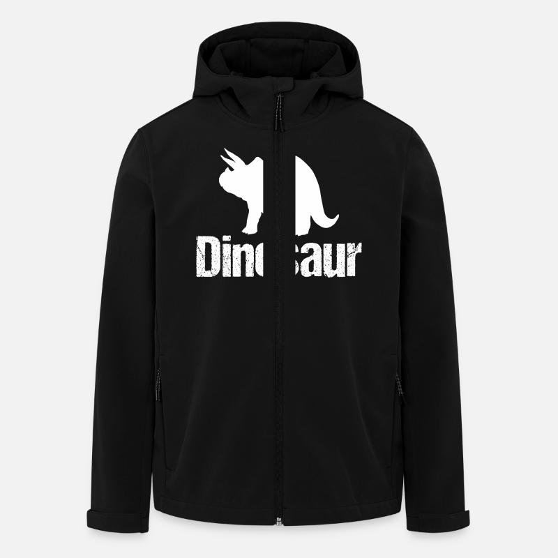 Dinosaure Triceratops - Dino - Veste softshell homme en polyester recyclé Stanley/Stella - noir