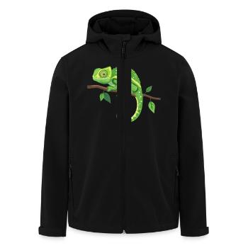 Kameleon - Men’s Recycled Softshell Jacket by Stanley/Stella - black - Front - AI Model Male 185 light (185cm)
