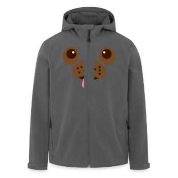 Mops-Gesicht - Recycelte Männer Softshell-Jacke von Stanley/Stella - Schwarz - Vorne - AI Model Male 185 light (185cm)