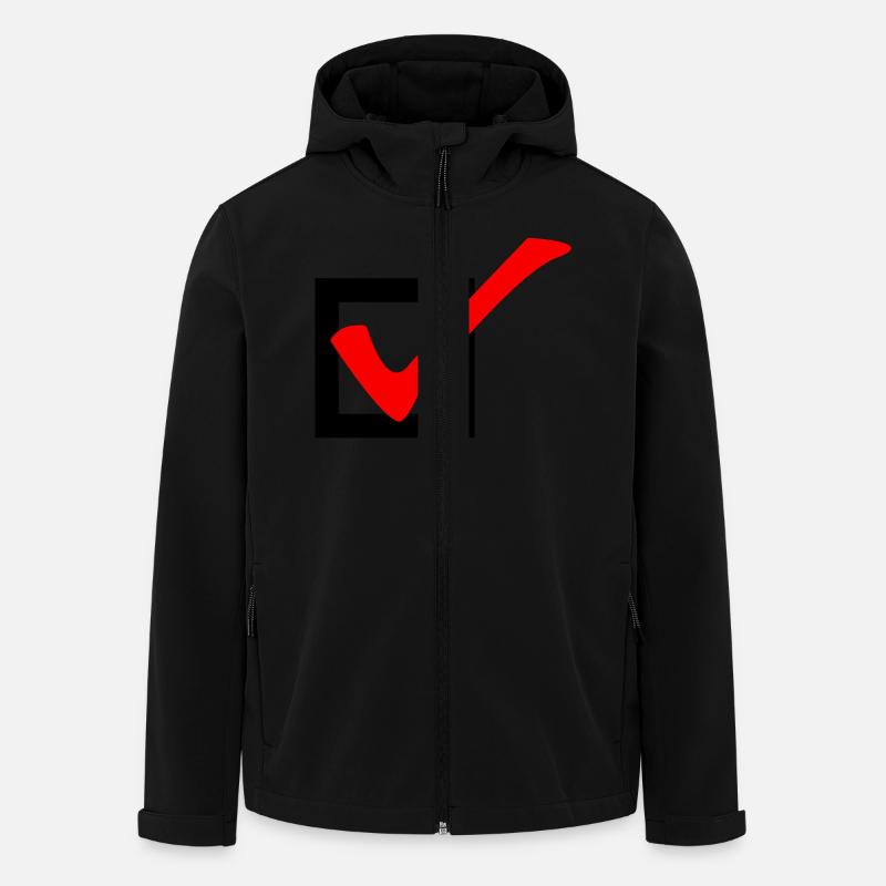 Abhaken - Recycelte Männer Softshell-Jacke von Stanley/Stella - Schwarz