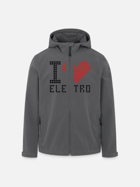 I heart love electro - Men’s Recycled Softshell Jacket by Stanley/Stella - black