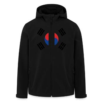 Südkorea - Recycelte Männer Softshell-Jacke von Stanley/Stella - Schwarz - Vorne - AI Model Male 185 light (185cm)