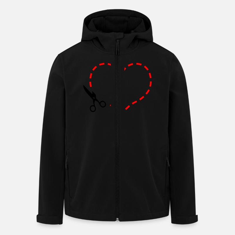 Herz - Recycelte Männer Softshell-Jacke von Stanley/Stella - Schwarz