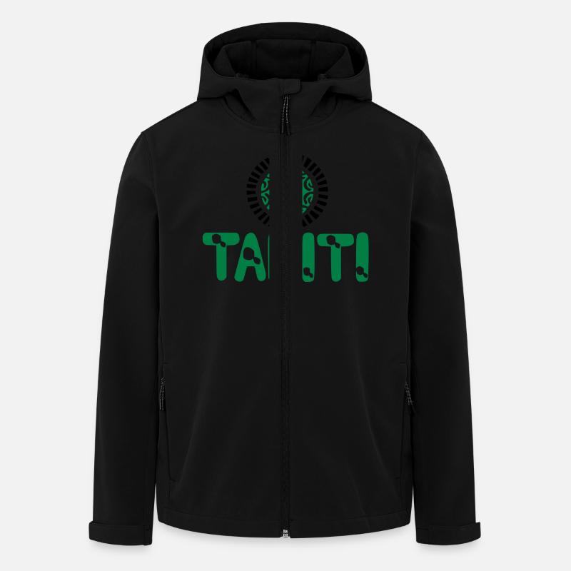 polynesische Tätowierung Tiara Tahiti Karte - Recycelte Männer Softshell-Jacke von Stanley/Stella - Schwarz