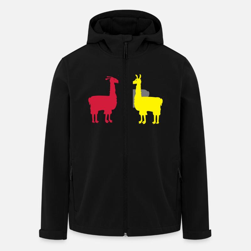 M-3 Lamas bis 3 Farben - Recycelte Männer Softshell-Jacke von Stanley/Stella - Schwarz