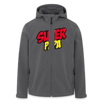 Super Papa - Veste softshell homme en polyester recyclé Stanley/Stella - noir - Devant - AI Model Male 185 light (185cm)
