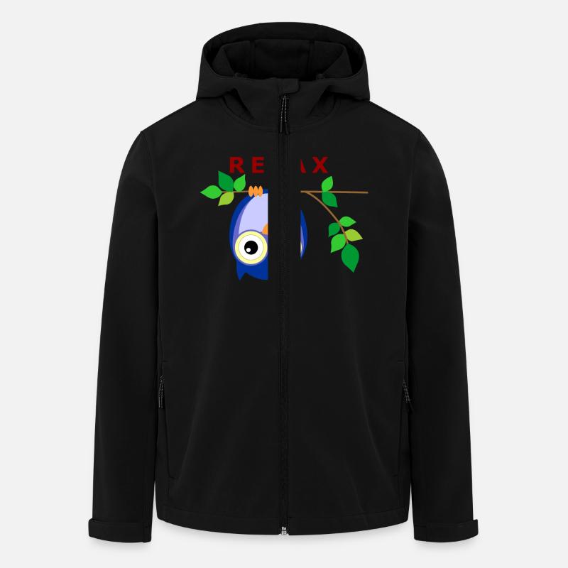 Eule - Relax - Recycelte Männer Softshell-Jacke von Stanley/Stella - Schwarz