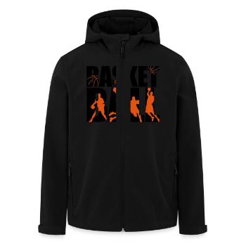 basketball 4_2c - Veste softshell homme en polyester recyclé Stanley/Stella - noir - Devant - AI Model Male 185 light (185cm)