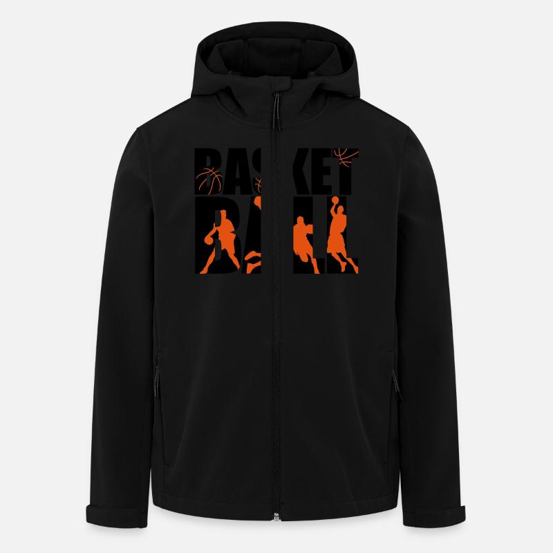 basketball 4_2c - Men’s Recycled Softshell Jacket by Stanley/Stella - black