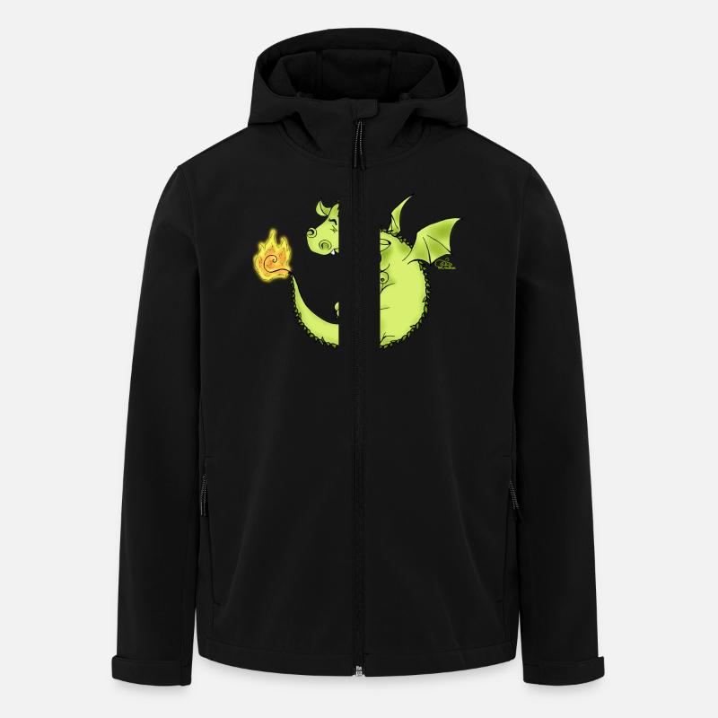 Flim Flam Funkel - Feuerdrache - Recycelte Männer Softshell-Jacke von Stanley/Stella - Schwarz