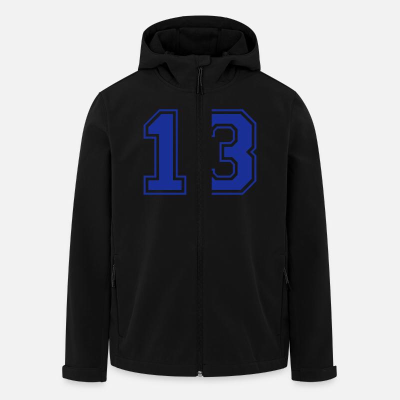 13 - Nummer - Zahl - Recycelte Männer Softshell-Jacke von Stanley/Stella - Schwarz