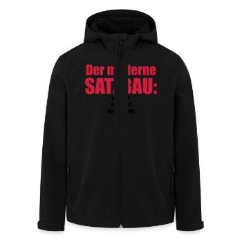 Der moderne Satzbau - Heute- Alter - Beleidigung - Recycelte Männer Softshell-Jacke von Stanley/Stella - Schwarz - Vorne - AI Model Male 185 light (185cm)