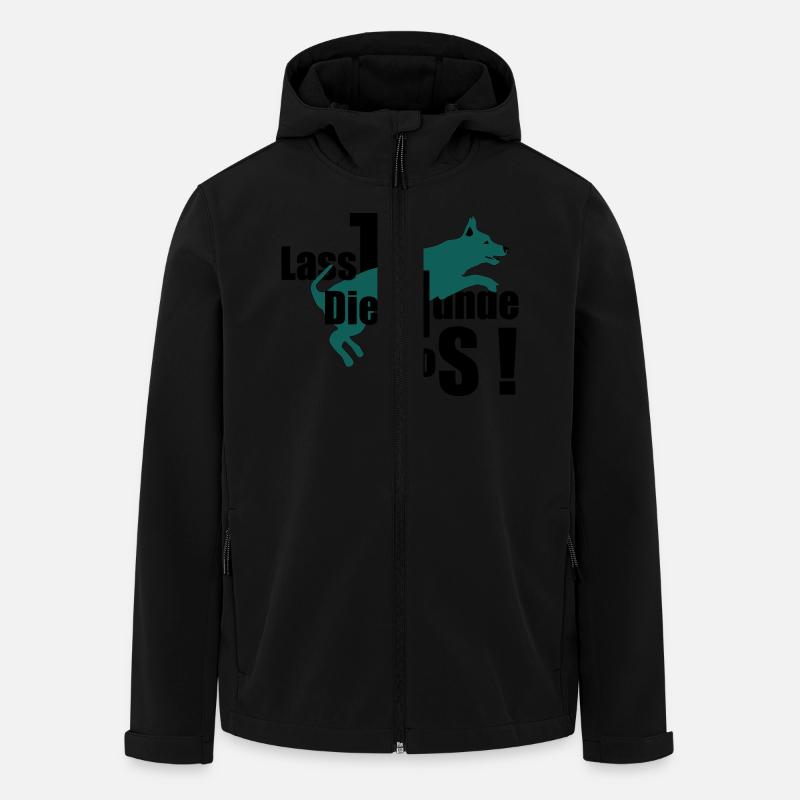 lassT die Hunde loS - Recycelte Männer Softshell-Jacke von Stanley/Stella - Schwarz