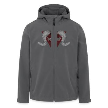 Skull and roses - Men’s Recycled Softshell Jacket by Stanley/Stella - black - Front - AI Model Male 185 light (185cm)