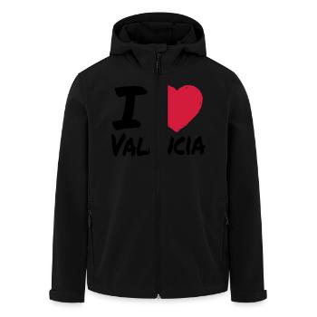 I Love Valencia - Recycelte Männer Softshell-Jacke von Stanley/Stella - Schwarz - Vorne - AI Model Male 185 light (185cm)