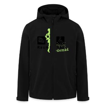 Raumbacher Garde3 - Recycelte Männer Softshell-Jacke von Stanley/Stella - Schwarz - Vorne - AI Model Male 185 light (185cm)