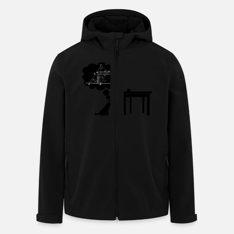 cat sciencest jumping - Men’s Recycled Softshell Jacket by Stanley/Stella - black