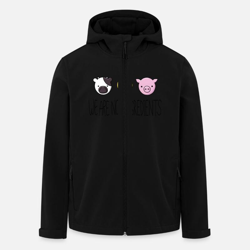 Vegan - We are not ingredients - Men’s Recycled Softshell Jacket by Stanley/Stella - black