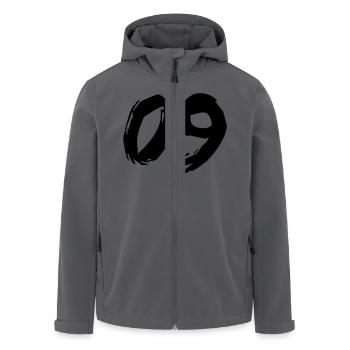 Brushed 09 - Recycelte Männer Softshell-Jacke von Stanley/Stella - Schwarz - Vorne - AI Model Male 185 light (185cm)