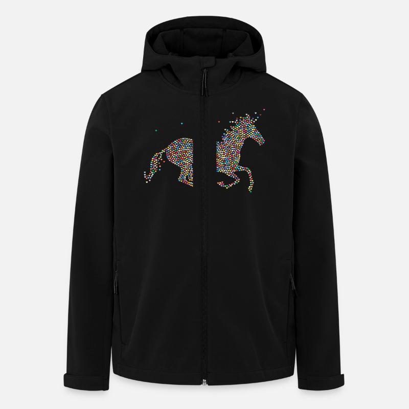 horse350 - Veste softshell homme en polyester recyclé Stanley/Stella - noir