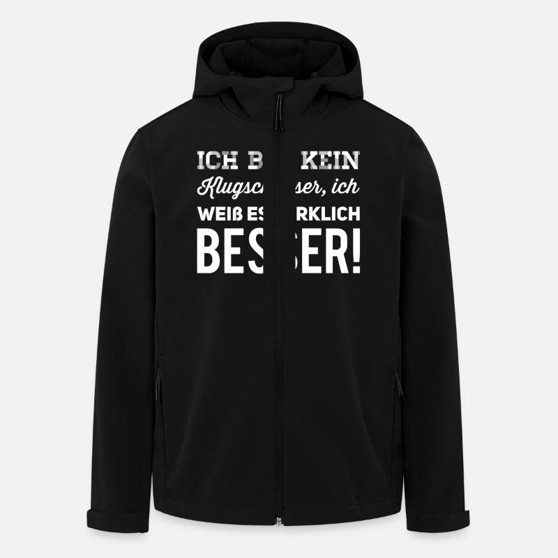 ich bin kein Klugscheisser - weiss - Recycelte Männer Softshell-Jacke von Stanley/Stella - Schwarz