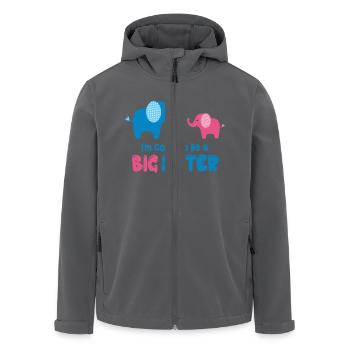 Big Sister To Be - Men’s Recycled Softshell Jacket by Stanley/Stella - black - Front - AI Model Male 185 light (185cm)