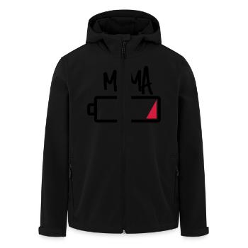 Mama Batterie leer - Keine Energie - Baby-Geschenk - Recycelte Männer Softshell-Jacke von Stanley/Stella - Schwarz - Vorne - AI Model Male 185 light (185cm)