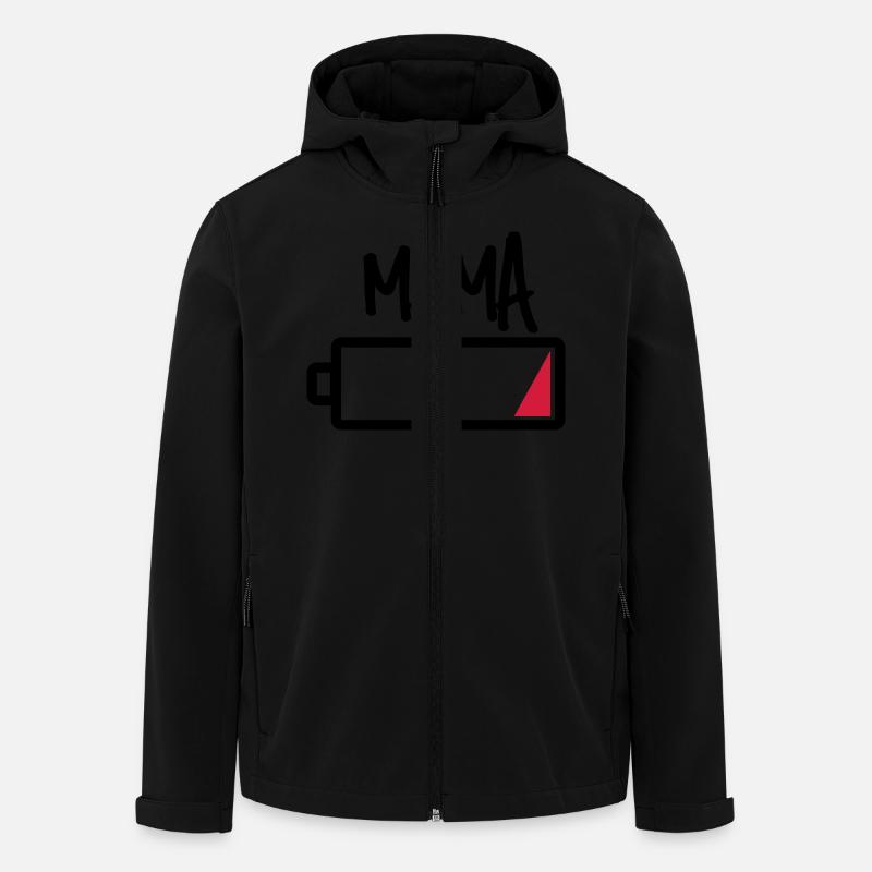 Mama Batterie leer - Keine Energie - Baby-Geschenk - Recycelte Männer Softshell-Jacke von Stanley/Stella - Schwarz