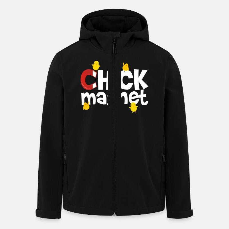 chick magnet - Men’s Recycled Softshell Jacket by Stanley/Stella - black