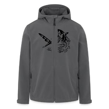 fire shark - Veste softshell homme en polyester recyclé Stanley/Stella - noir - Devant - AI Model Male 185 light (185cm)