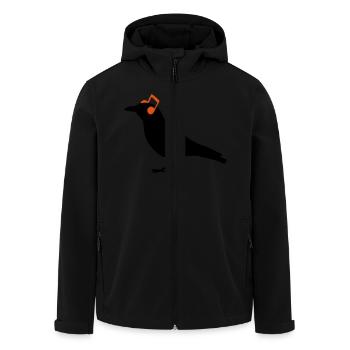 Headphones Headphones notes Raven Bird - Men’s Recycled Softshell Jacket by Stanley/Stella - black - Front - AI Model Male 185 light (185cm)