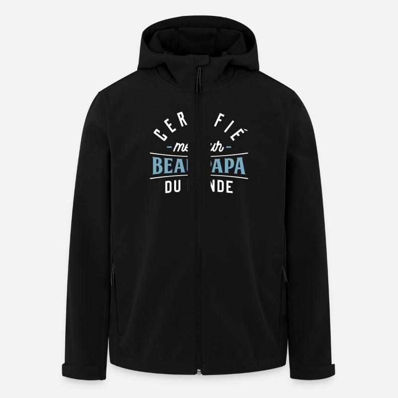 Meilleur beau papa cadeau - Veste softshell homme en polyester recyclé Stanley/Stella - noir