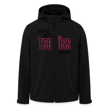 Tschüss anbieten - Recycelte Männer Softshell-Jacke von Stanley/Stella - Schwarz - Vorne - AI Model Male 185 light (185cm)