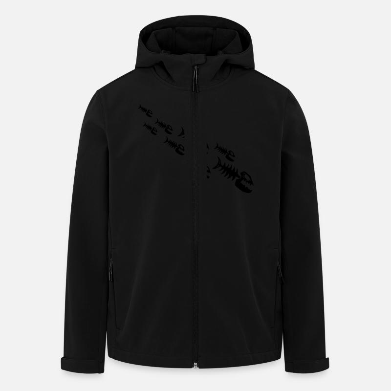 Fish Bone Monsters - Men’s Recycled Softshell Jacket by Stanley/Stella - black