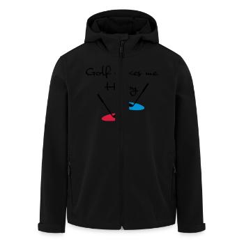 golf - Veste softshell homme en polyester recyclé Stanley/Stella - noir - Devant - AI Model Male 185 light (185cm)
