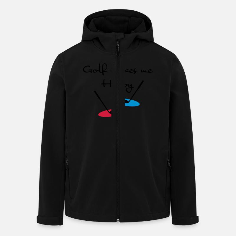 golf - Recycelte Männer Softshell-Jacke von Stanley/Stella - Schwarz