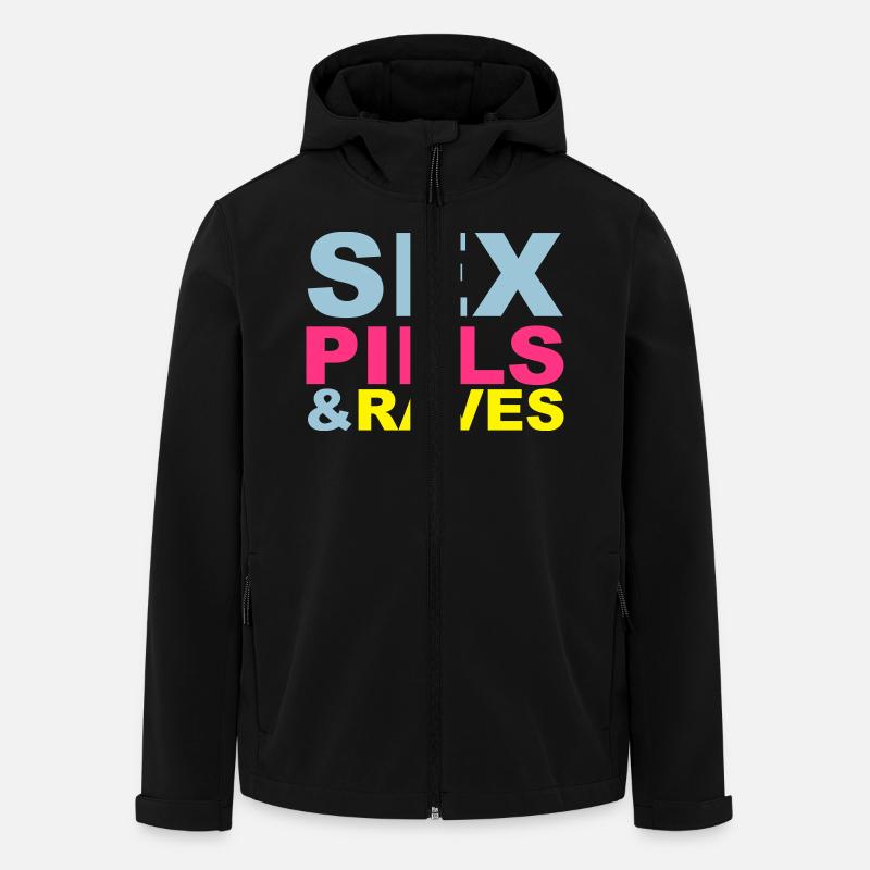 Sex Pills Raves - Recycelte Männer Softshell-Jacke von Stanley/Stella - Schwarz