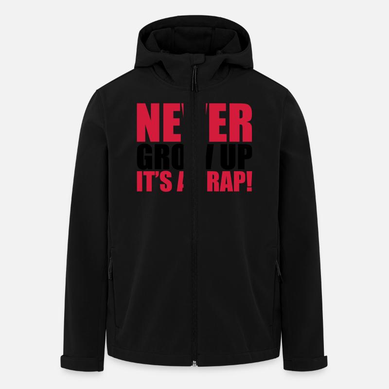 Never Grow Up - Recycelte Männer Softshell-Jacke von Stanley/Stella - Schwarz