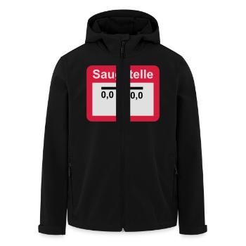 Saugstelle - Recycelte Männer Softshell-Jacke von Stanley/Stella - Schwarz - Vorne - AI Model Male 185 light (185cm)