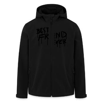 Best Friend Ever Graffiti - Recycelte Männer Softshell-Jacke von Stanley/Stella - Schwarz - Vorne - AI Model Male 185 light (185cm)