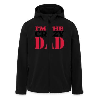 I'm the crazy dad - Veste softshell homme en polyester recyclé Stanley/Stella - noir - Devant - AI Model Male 185 light (185cm)