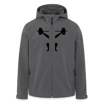 zeichnung vektor gewichtheben sport gewichtheber - Recycelte Männer Softshell-Jacke von Stanley/Stella - Schwarz - Vorne - AI Model Male 185 light (185cm)