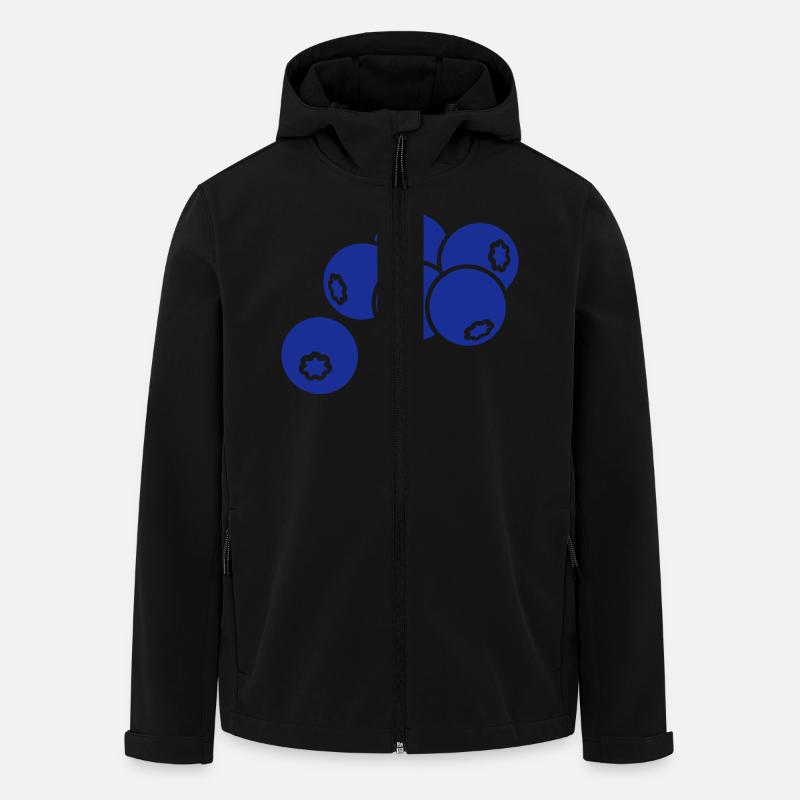 Blaubeere - Recycelte Männer Softshell-Jacke von Stanley/Stella - Schwarz