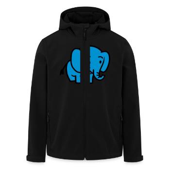 Elephant - Men’s Recycled Softshell Jacket by Stanley/Stella - black - Front - AI Model Male 185 light (185cm)