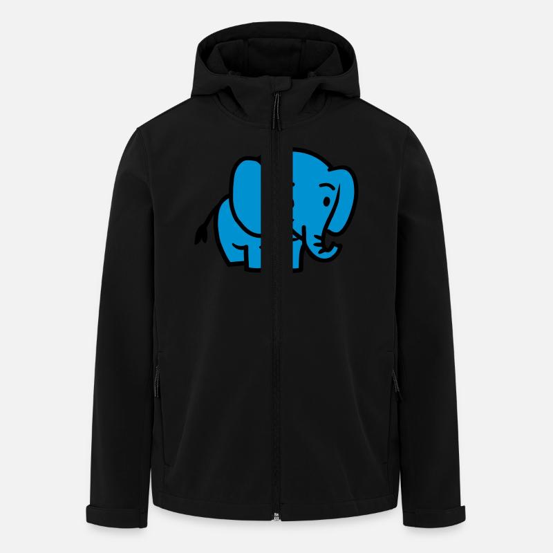 Elefant - Recycelte Männer Softshell-Jacke von Stanley/Stella - Schwarz