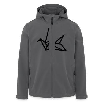 Crane - Men’s Recycled Softshell Jacket by Stanley/Stella - black - Front - AI Model Male 185 light (185cm)
