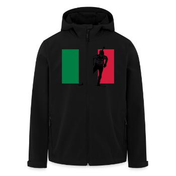 Biathlon - Langlauf -Italia - Italien - Recycelte Männer Softshell-Jacke von Stanley/Stella - Schwarz - Vorne - AI Model Male 185 light (185cm)