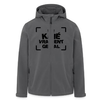 Kiné / Kinesitherapeute / Kinésithérapie / Masseur - Veste softshell homme en polyester recyclé Stanley/Stella - noir - Devant - AI Model Male 185 light (185cm)